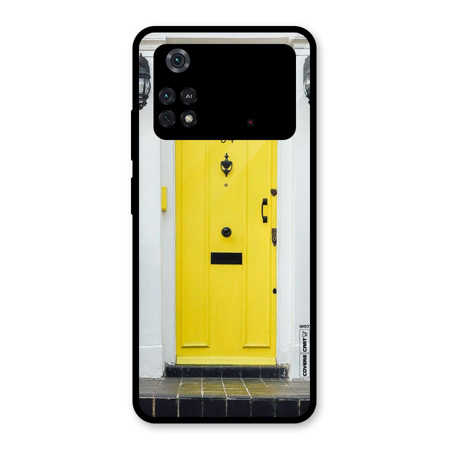 Yellow Door Glass Back Case for Poco M4 Pro 4G