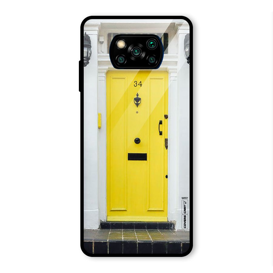 Yellow Door Glass Back Case for Poco X3 Pro