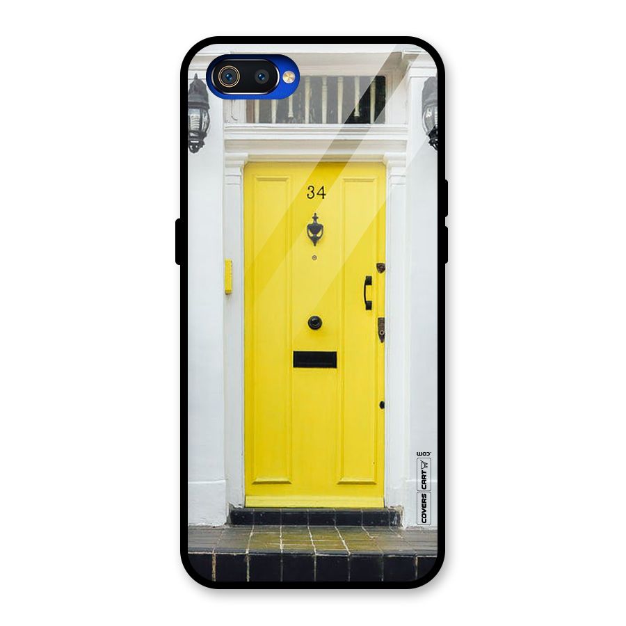 Yellow Door Glass Back Case for Realme C2
