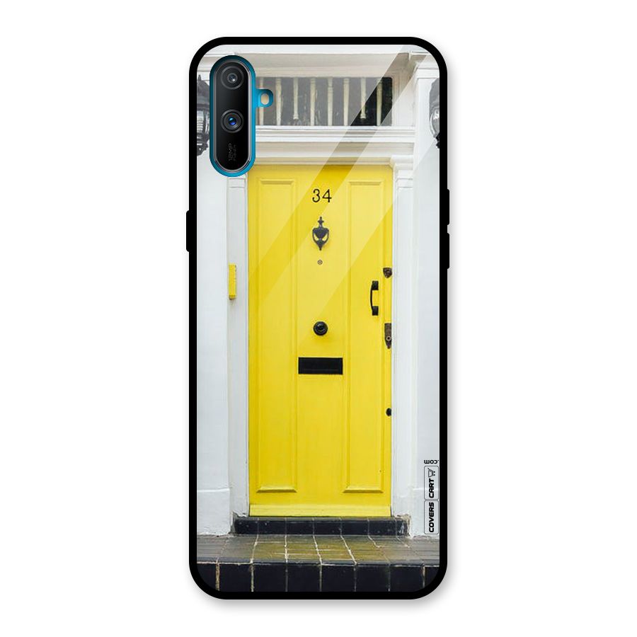 Yellow Door Glass Back Case for Realme C3