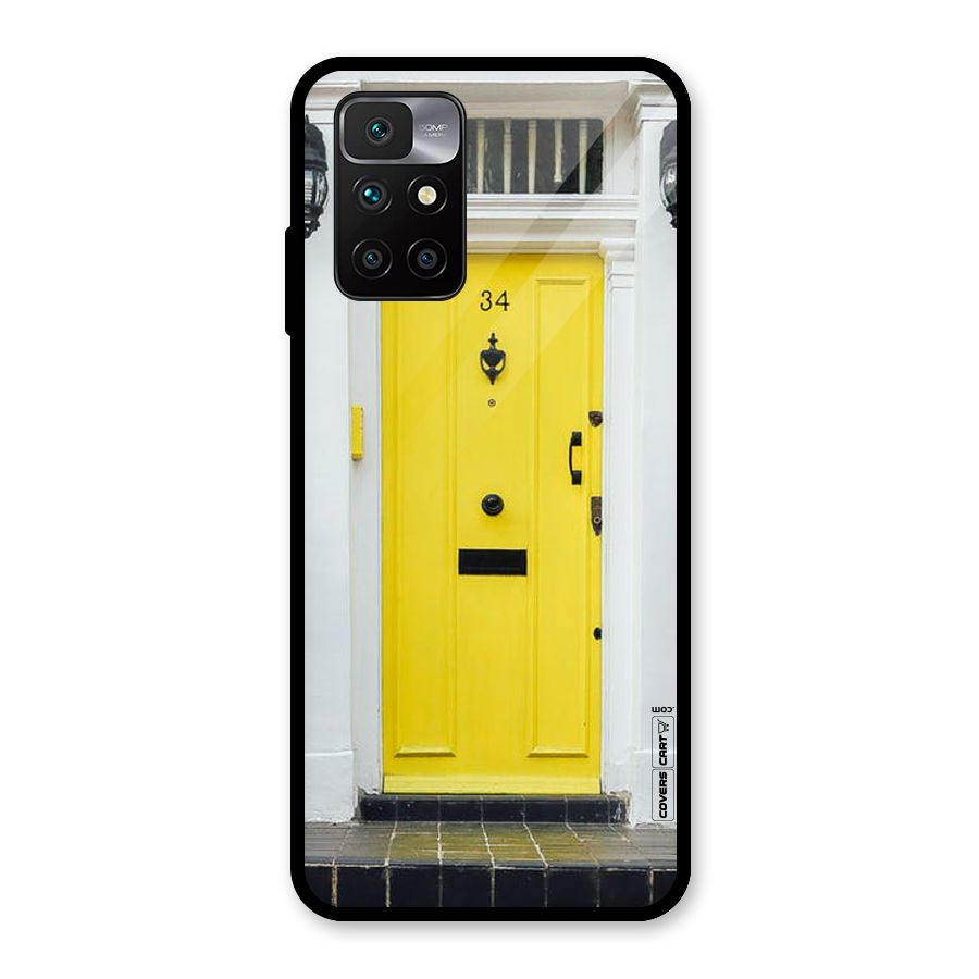 Yellow Door Glass Back Case for Redmi 10 Prime