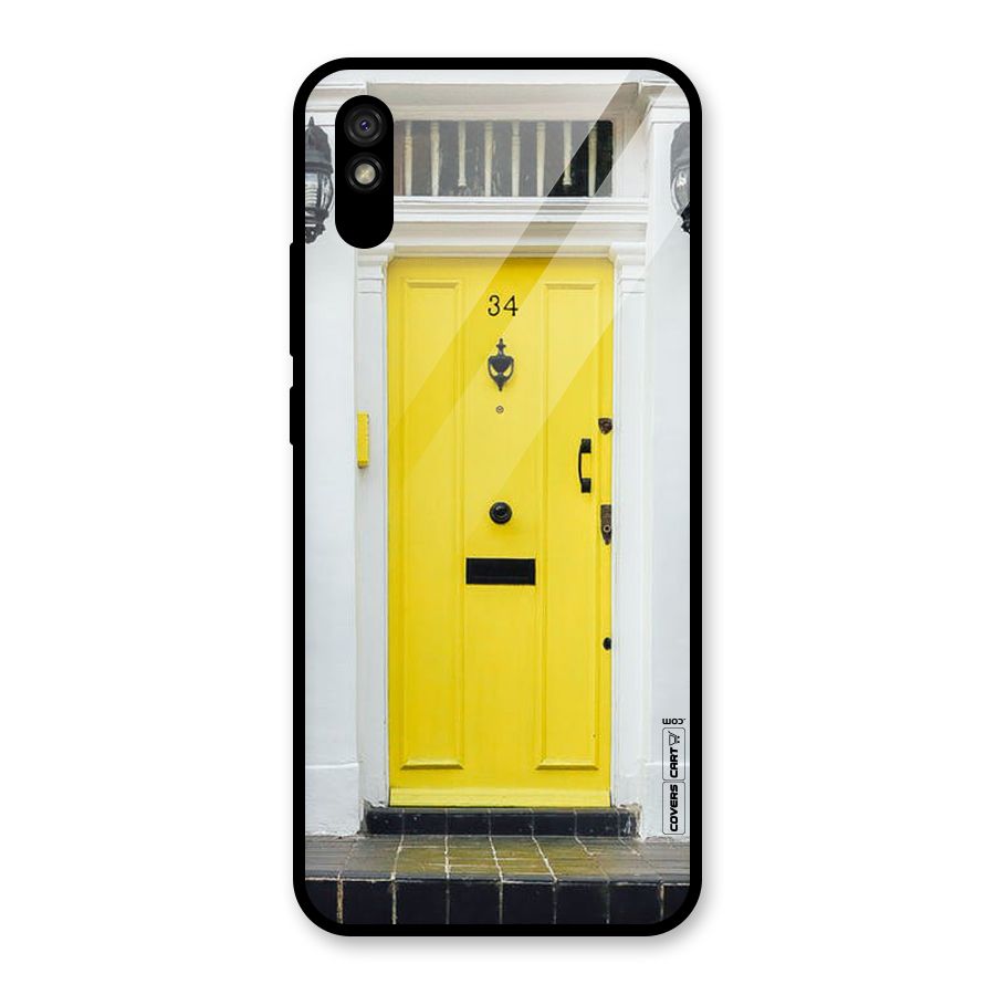 Yellow Door Glass Back Case for Redmi 9i