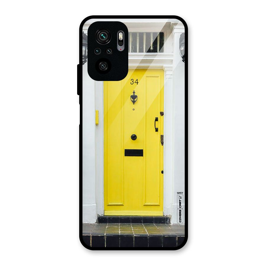Yellow Door Glass Back Case for Redmi Note 10S
