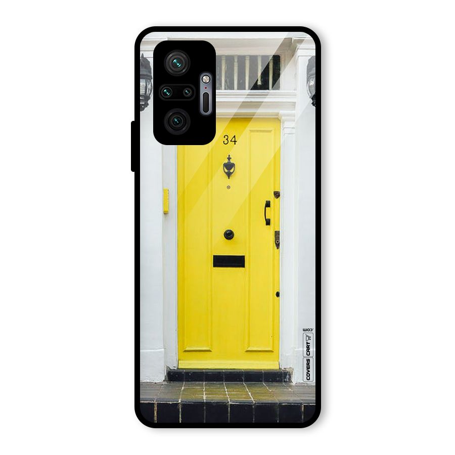 Yellow Door Glass Back Case for Redmi Note 10 Pro