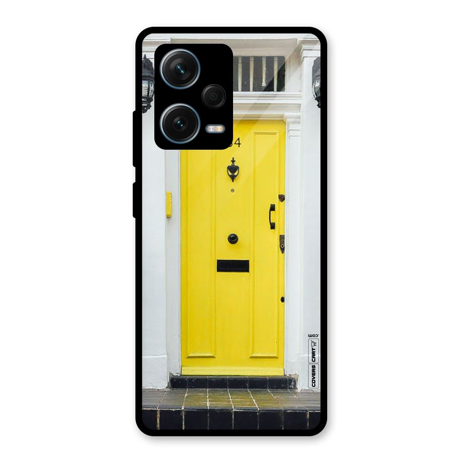 Yellow Door Glass Back Case for Redmi Note 12 Pro Plus 5G