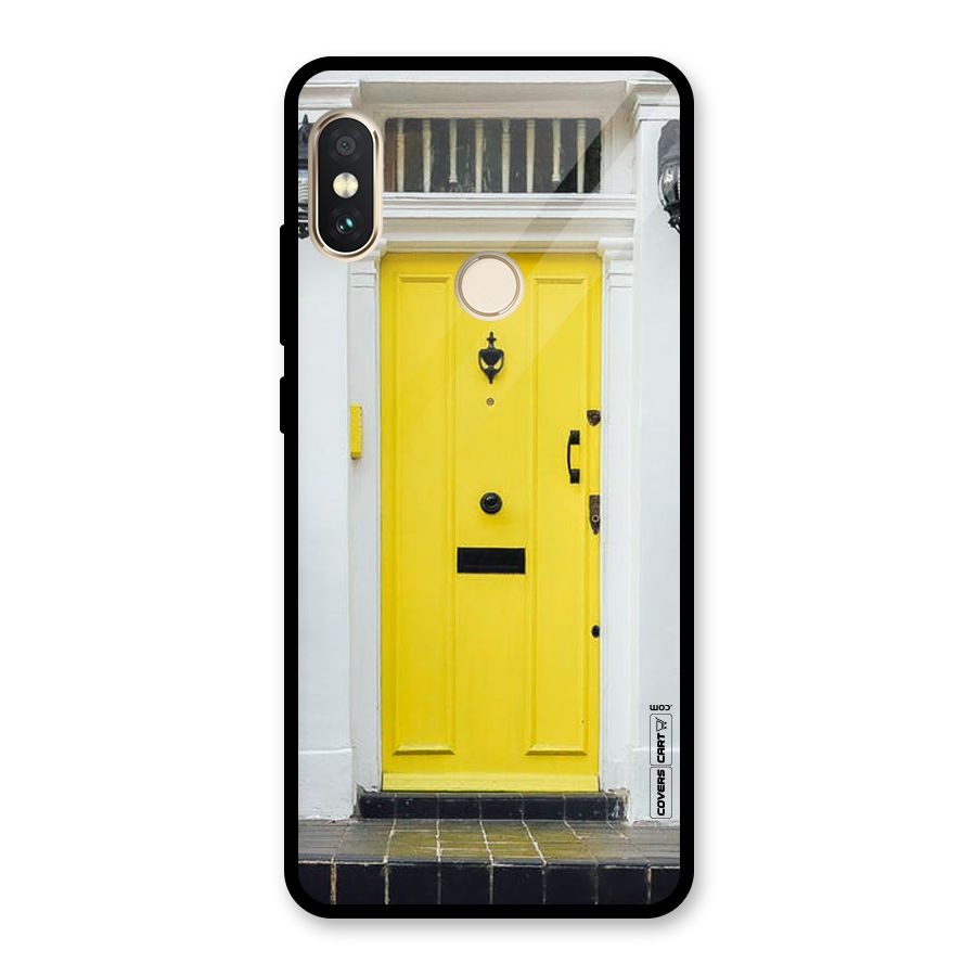 Yellow Door Glass Back Case for Redmi Note 5 Pro