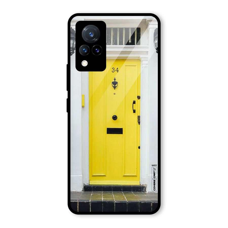 Yellow Door Glass Back Case for Vivo V21 5G