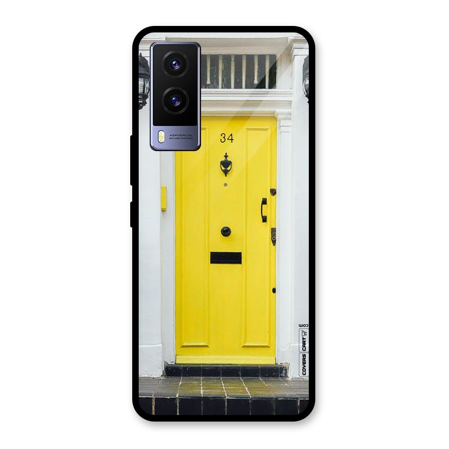 Yellow Door Glass Back Case for Vivo V21e 5G