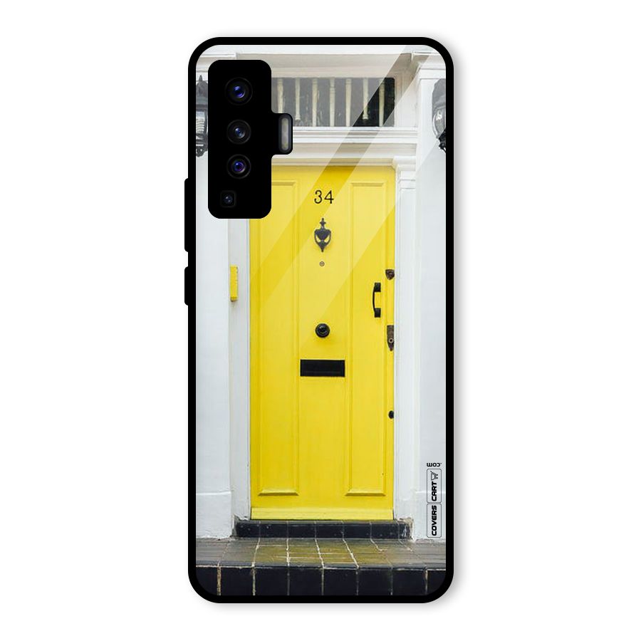 Yellow Door Glass Back Case for Vivo X50