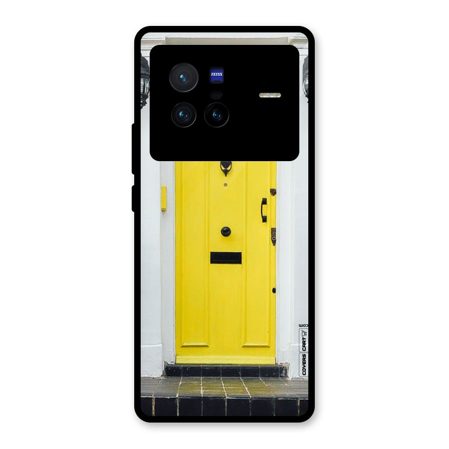Yellow Door Glass Back Case for Vivo X80