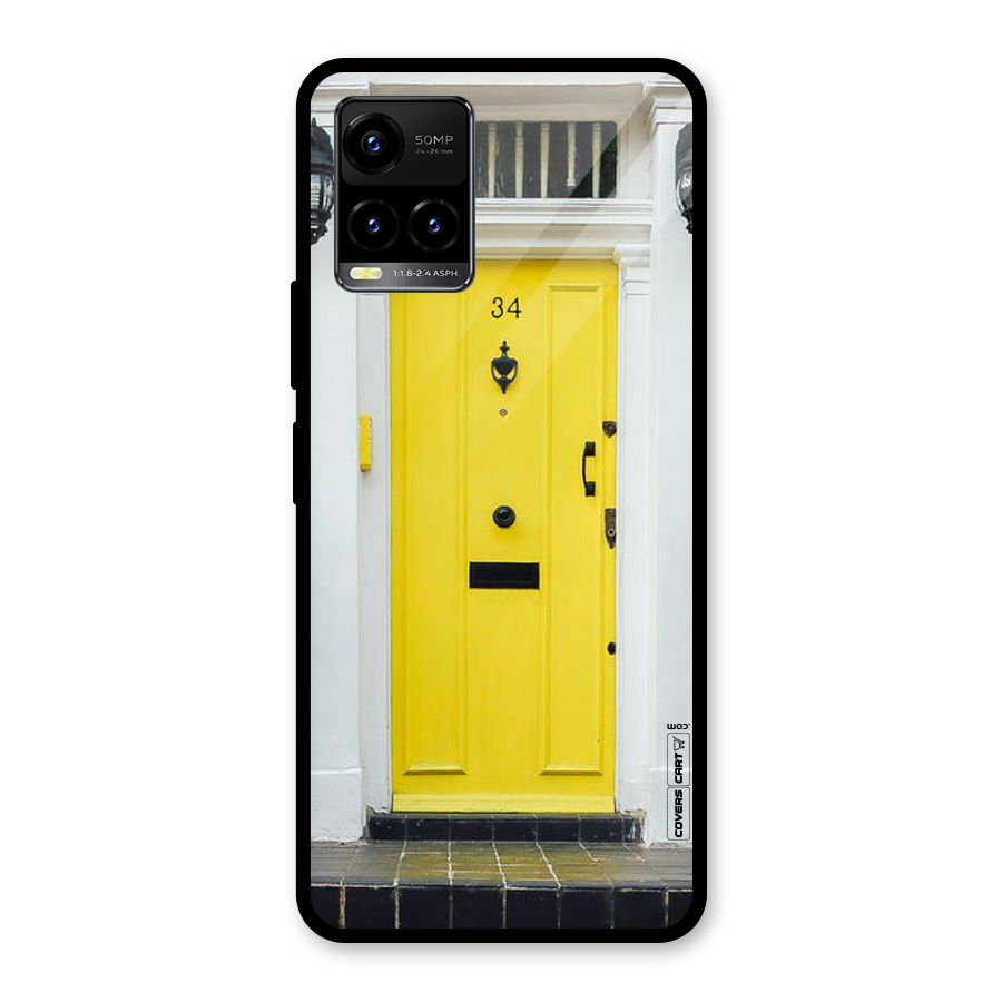 Yellow Door Glass Back Case for Vivo Y21A