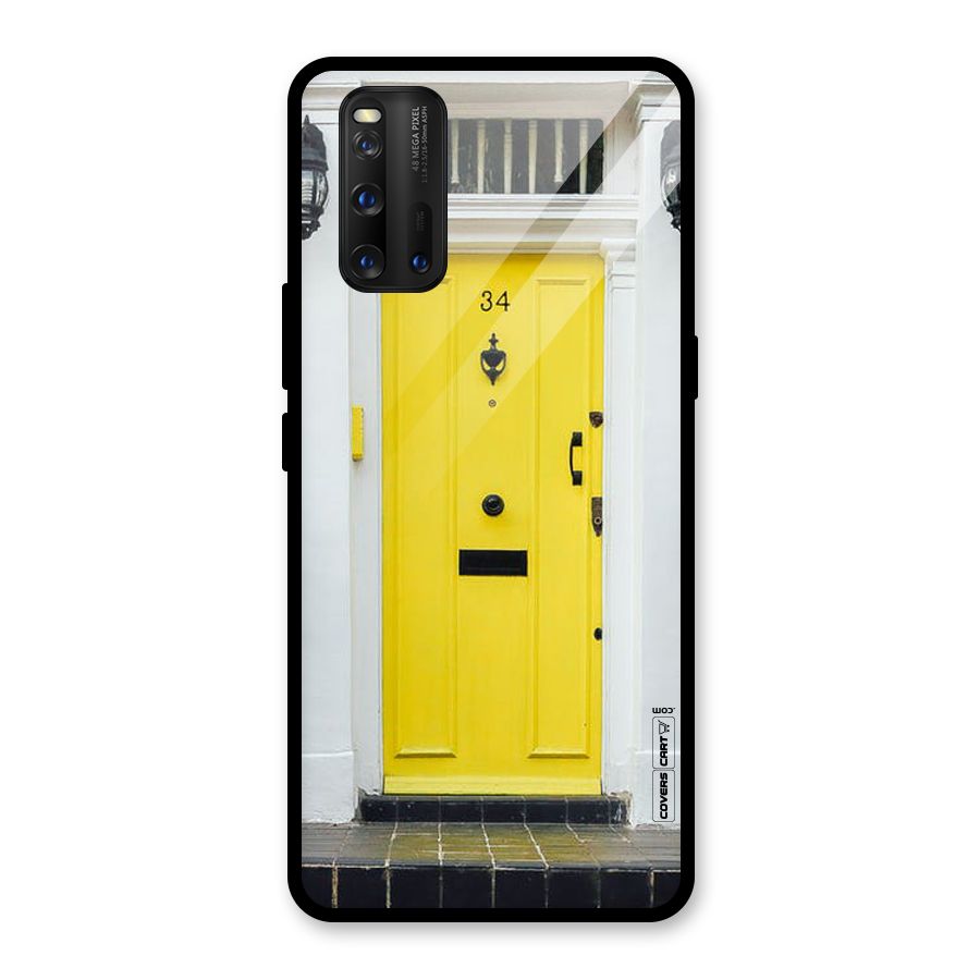 Yellow Door Glass Back Case for Vivo iQOO 3