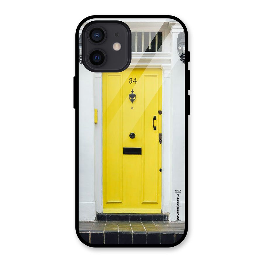 Yellow Door Glass Back Case for iPhone 12