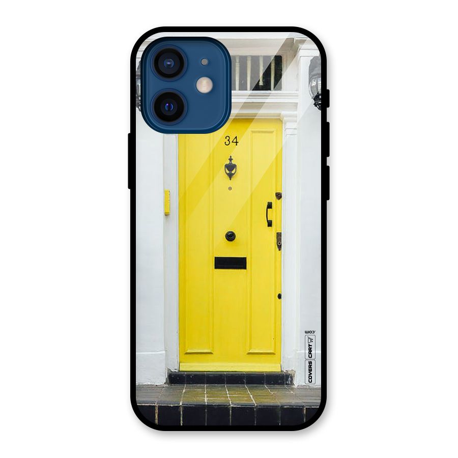 Yellow Door Glass Back Case for iPhone 12 Mini