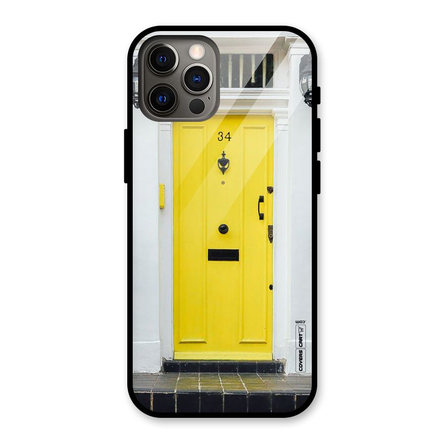 Yellow Door Glass Back Case for iPhone 12 Pro