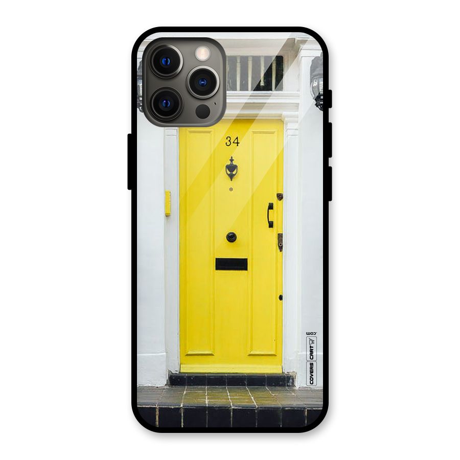 Yellow Door Glass Back Case for iPhone 12 Pro Max