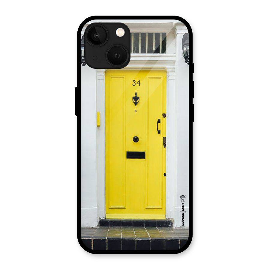 Yellow Door Glass Back Case for iPhone 13