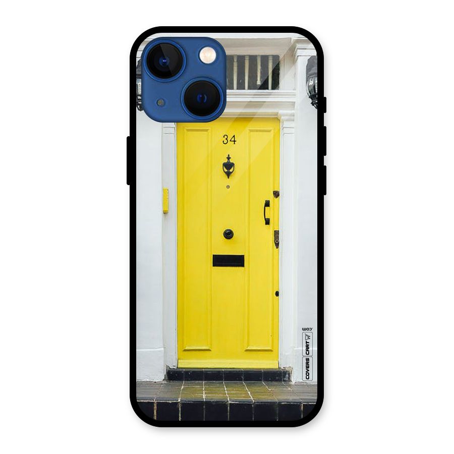 Yellow Door Glass Back Case for iPhone 13 Mini