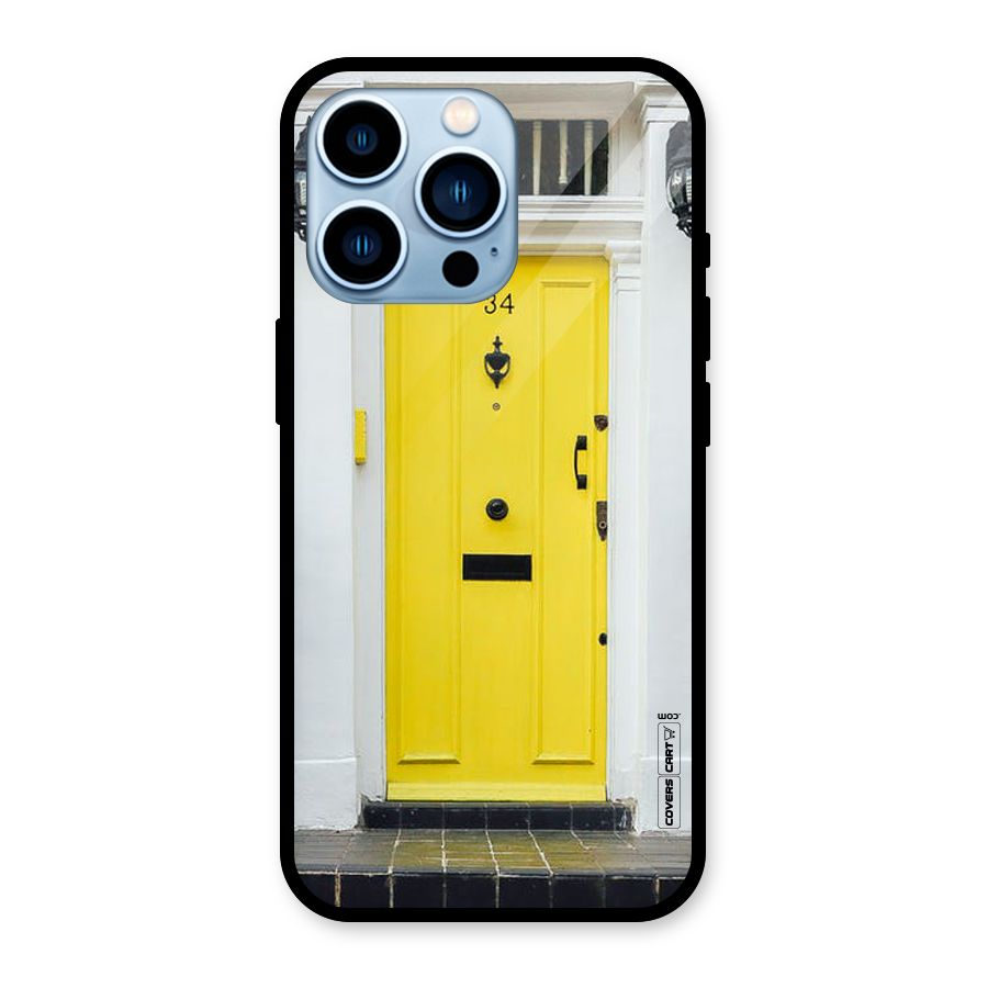Yellow Door Glass Back Case for iPhone 13 Pro
