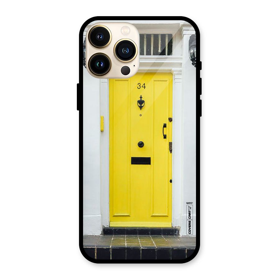 Yellow Door Glass Back Case for iPhone 13 Pro Max