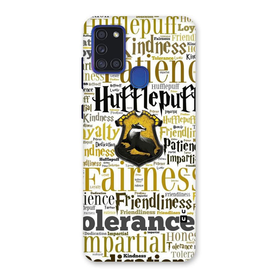 Yellow Fairness Back Case for Galaxy A21s