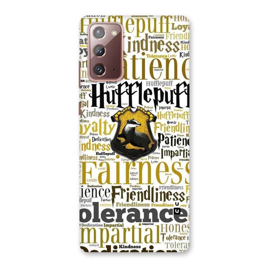 Yellow Fairness Back Case for Galaxy Note 20