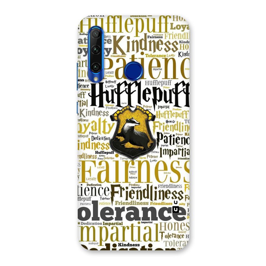 Yellow Fairness Back Case for Honor 20i