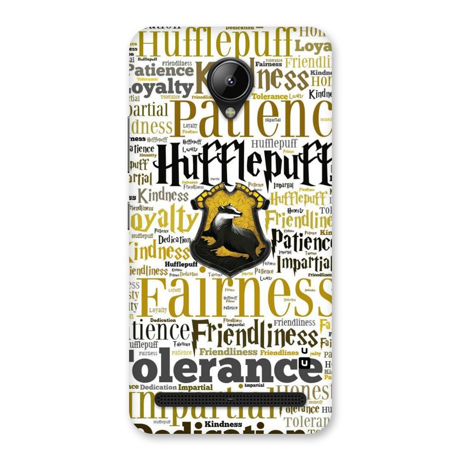Yellow Fairness Back Case for Lenovo C2