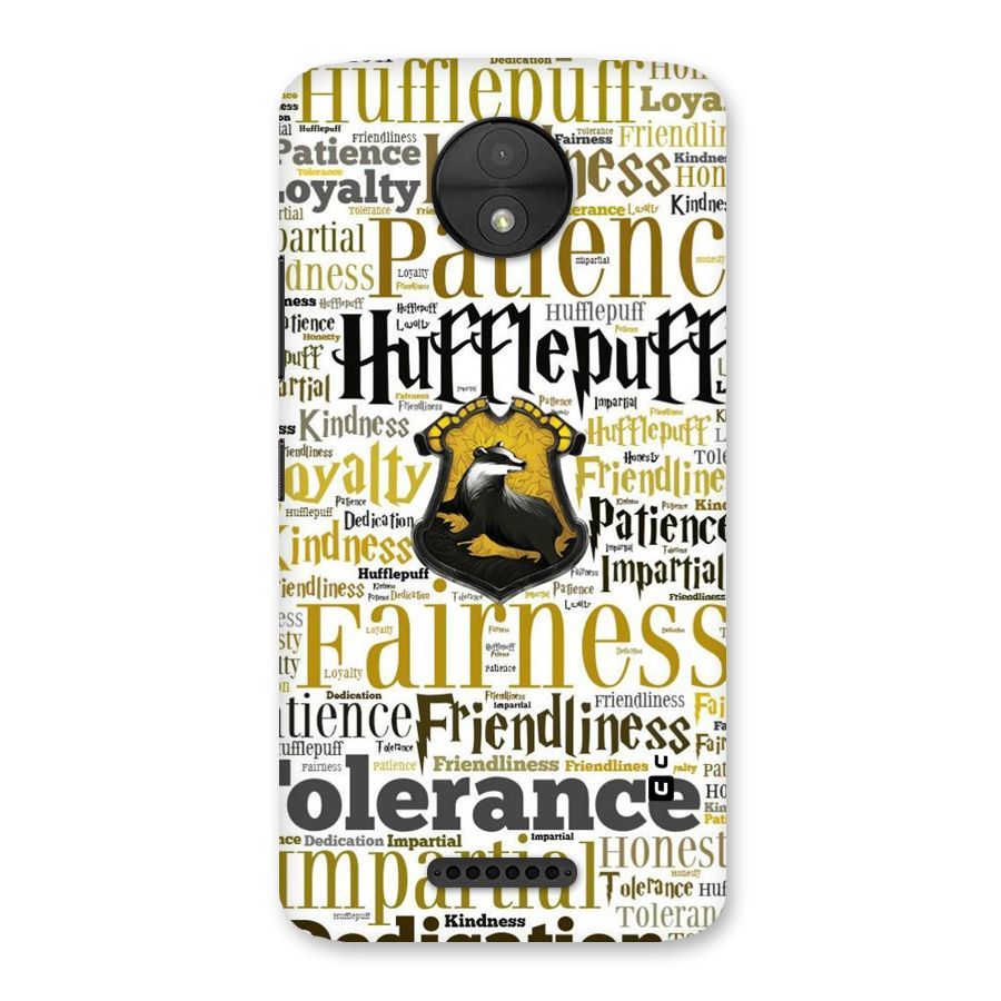 Yellow Fairness Back Case for Moto C