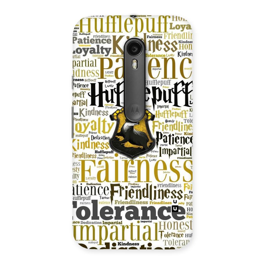 Yellow Fairness Back Case for Moto G3