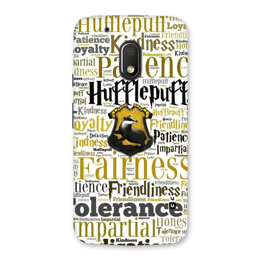 Yellow Fairness Back Case for Moto G4 Play