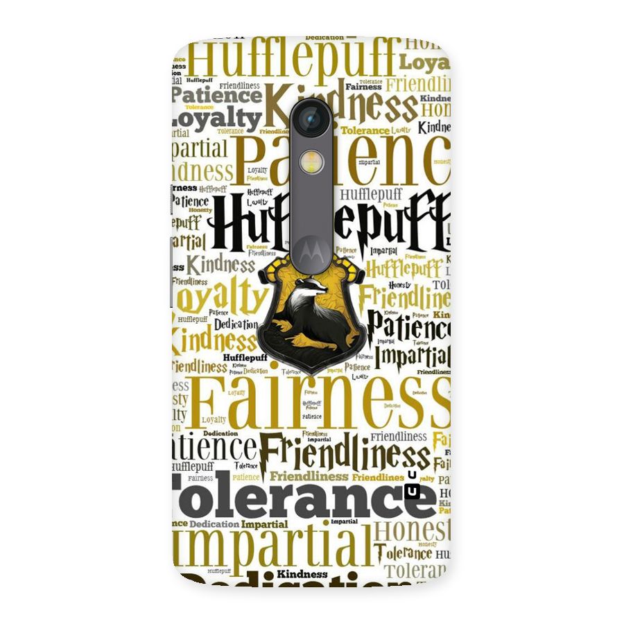 Yellow Fairness Back Case for Moto X Play