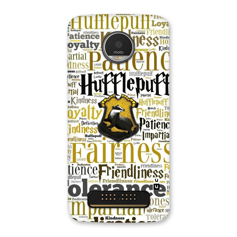 Yellow Fairness Back Case for Moto Z Play