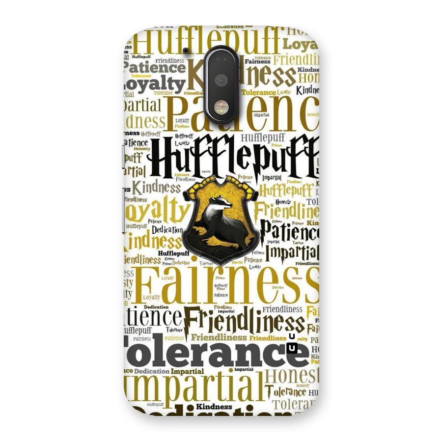 Yellow Fairness Back Case for Motorola Moto G4