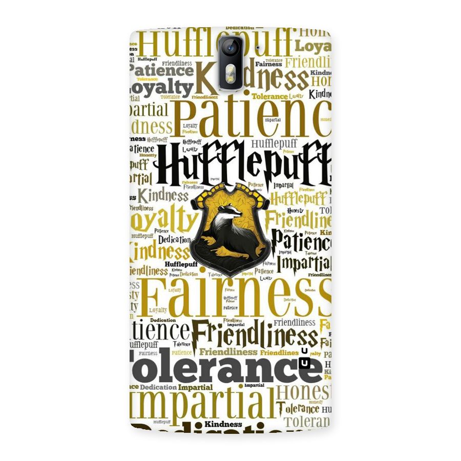 Yellow Fairness Back Case for One Plus One