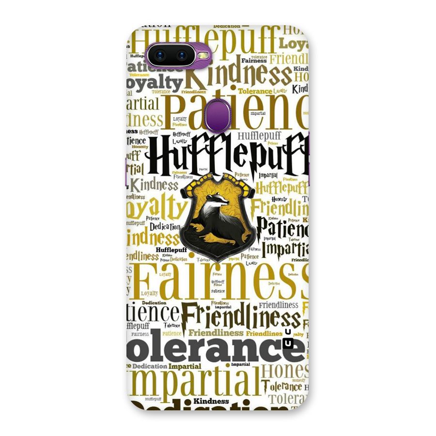 Yellow Fairness Back Case for Oppo F9