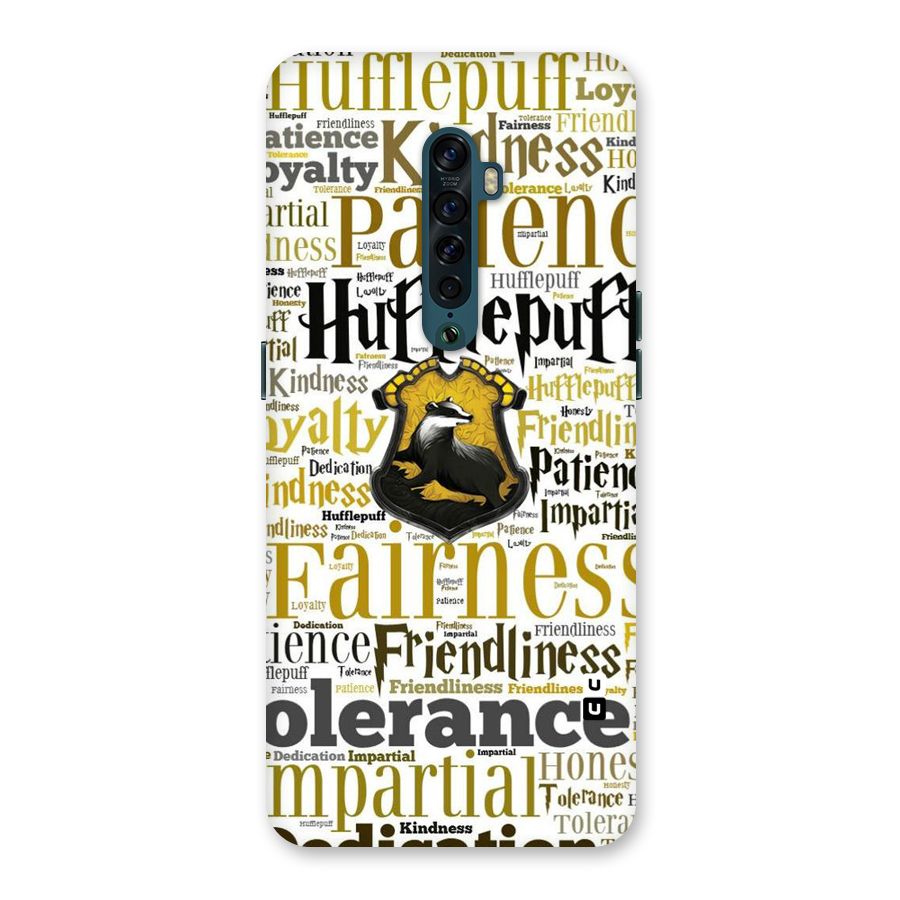 Yellow Fairness Back Case for Oppo Reno2