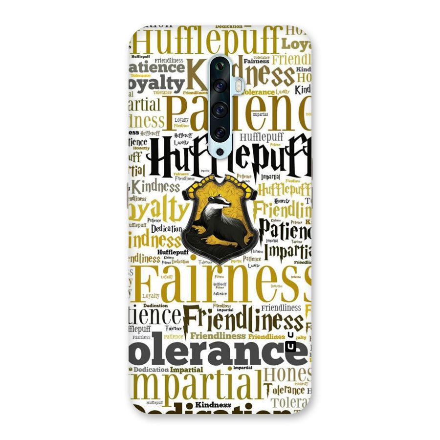 Yellow Fairness Back Case for Oppo Reno2 F