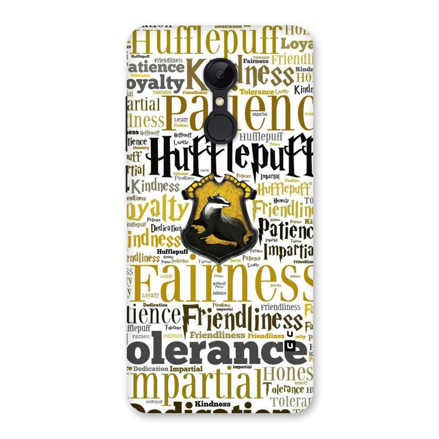 Yellow Fairness Back Case for Redmi 5