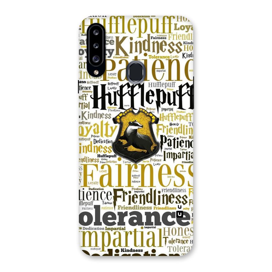Yellow Fairness Back Case for Samsung Galaxy A20s