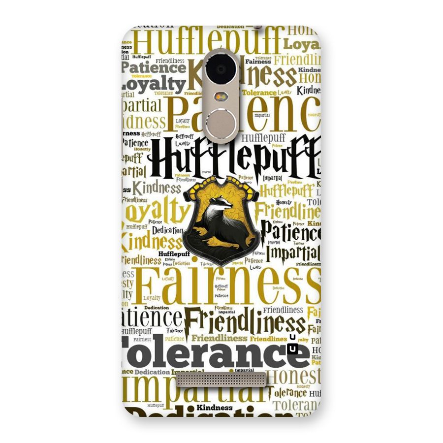 Yellow Fairness Back Case for Xiaomi Redmi Note 3