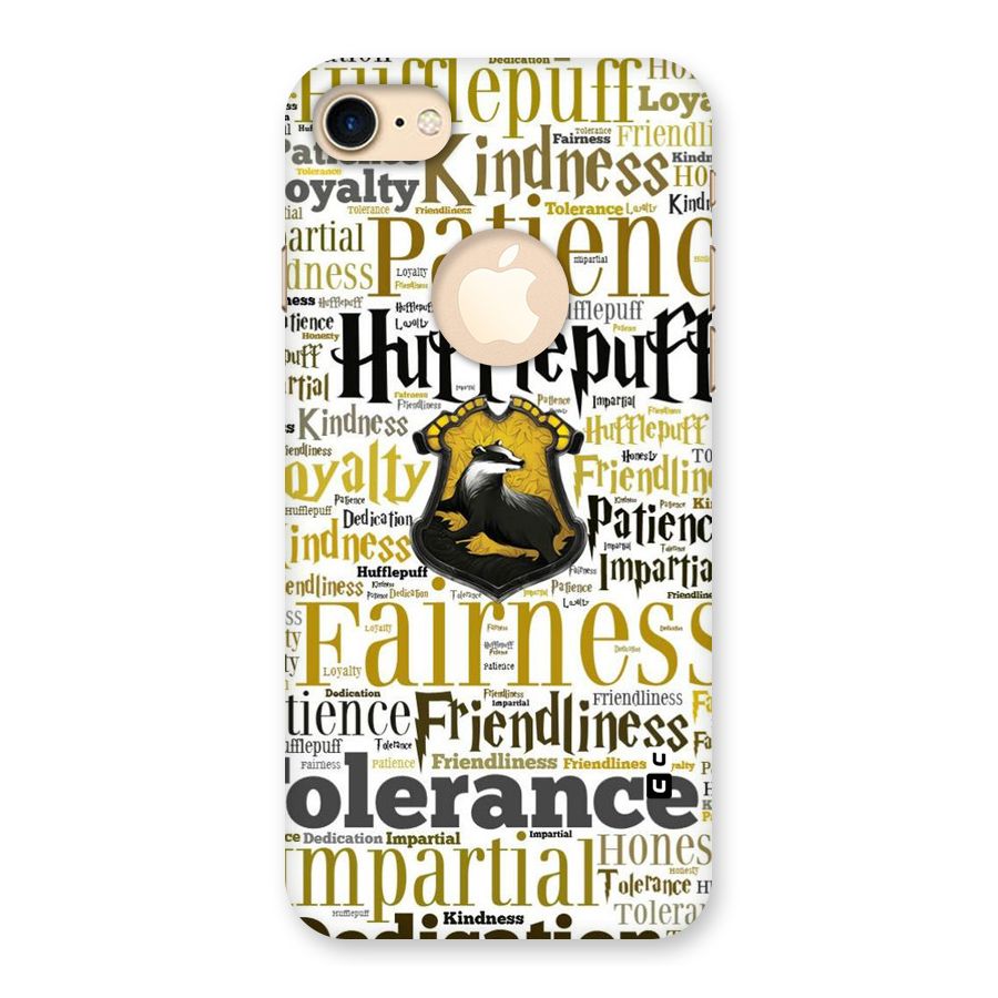 Yellow Fairness Back Case for iPhone 7 Logo Cut