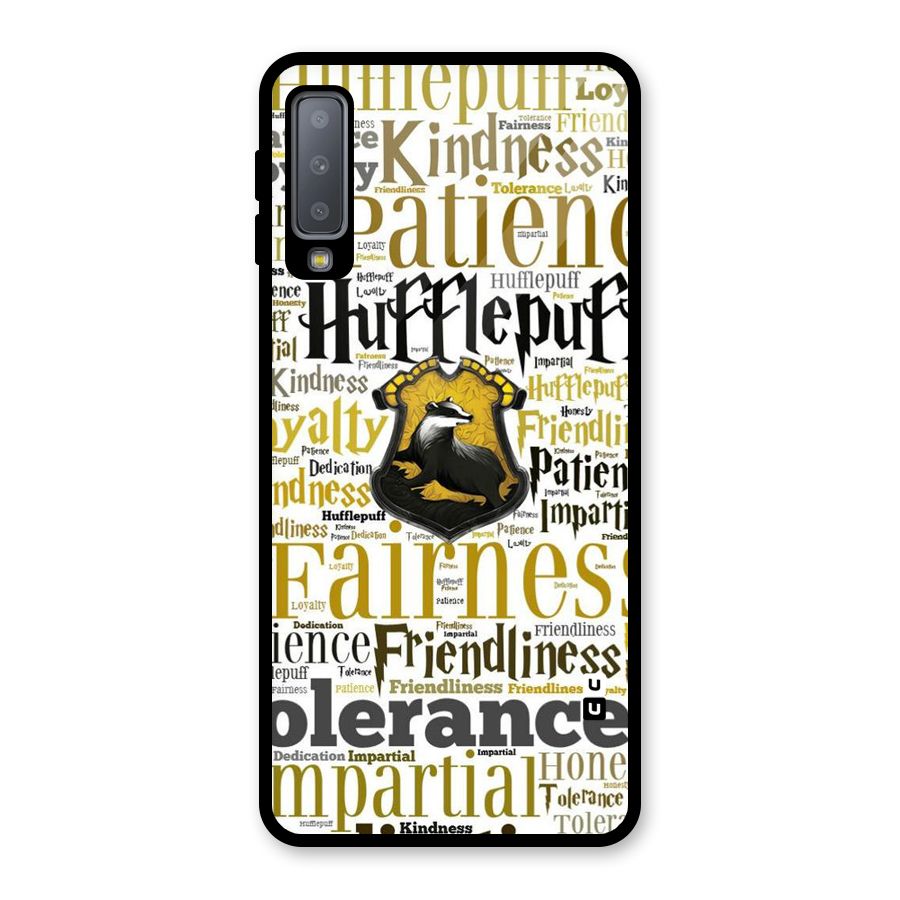 Yellow Fairness Glass Back Case for Galaxy A7 (2018)