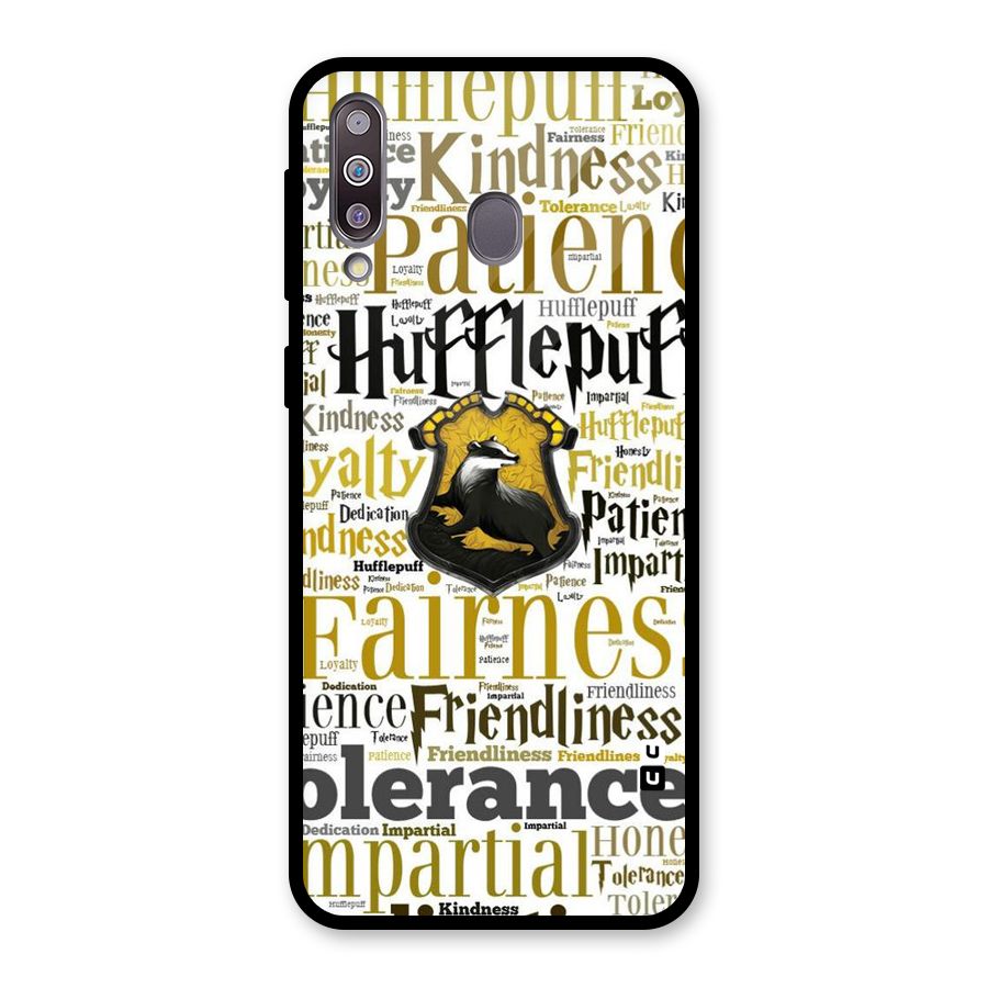 Yellow Fairness Glass Back Case for Galaxy M30