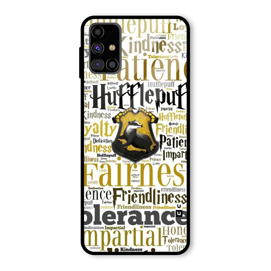 Yellow Fairness Glass Back Case for Galaxy M31s