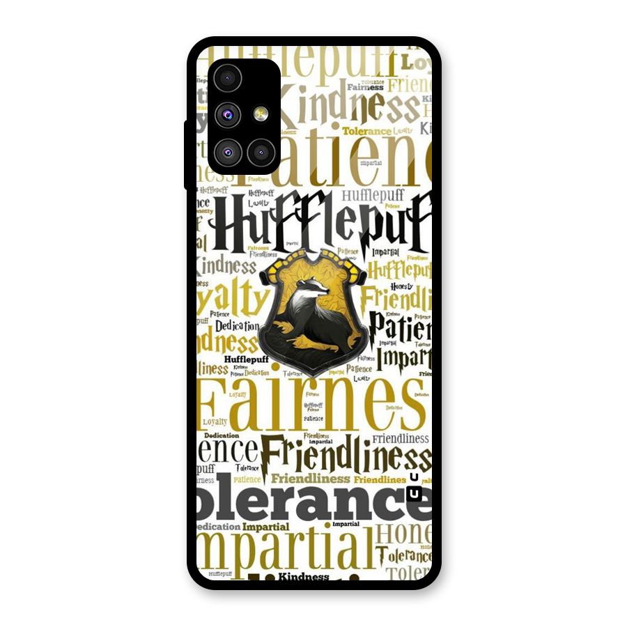 Yellow Fairness Glass Back Case for Galaxy M51