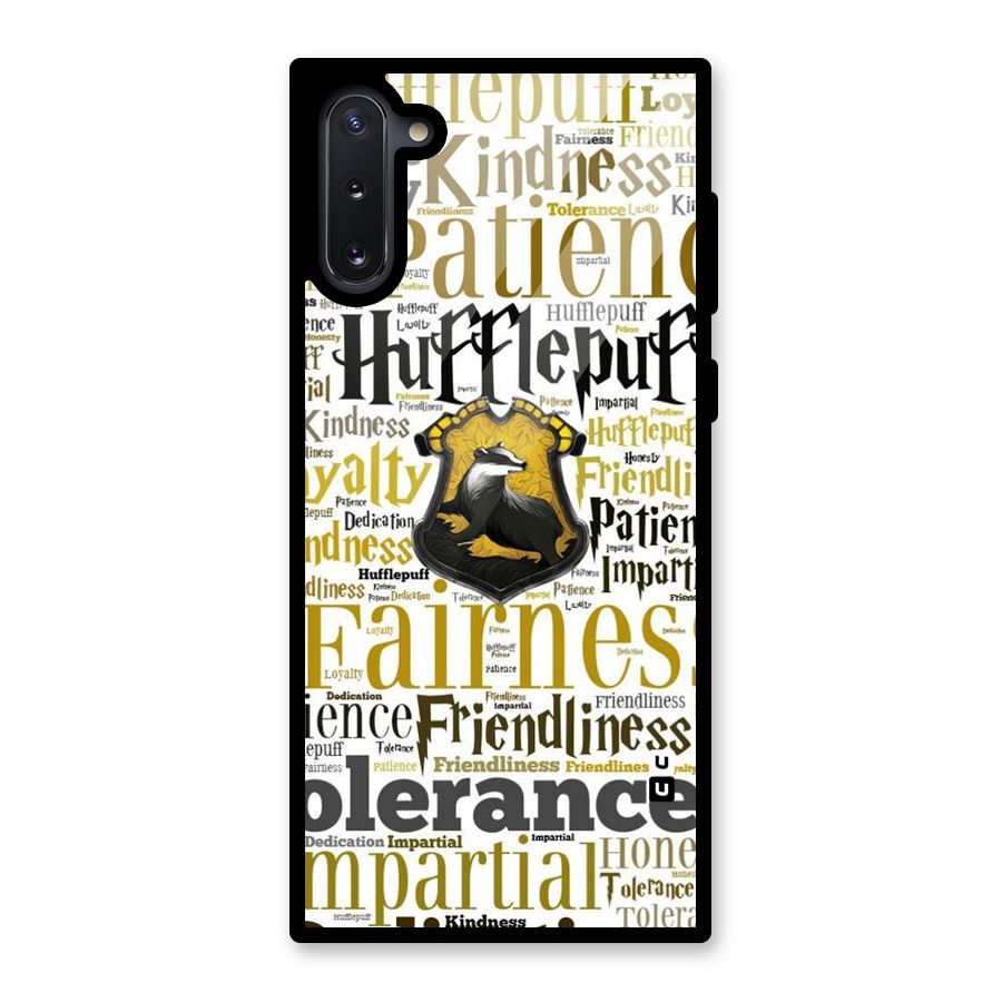 Yellow Fairness Glass Back Case for Galaxy Note 10