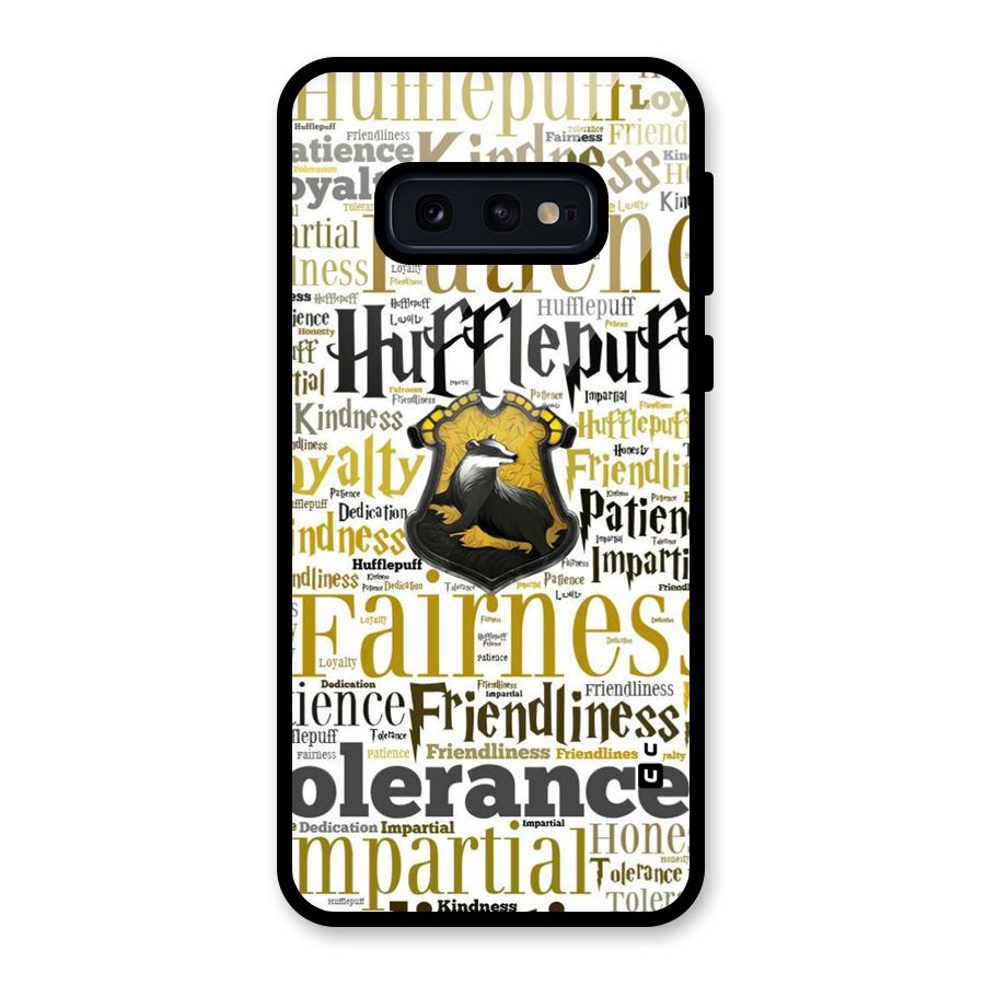 Yellow Fairness Glass Back Case for Galaxy S10e