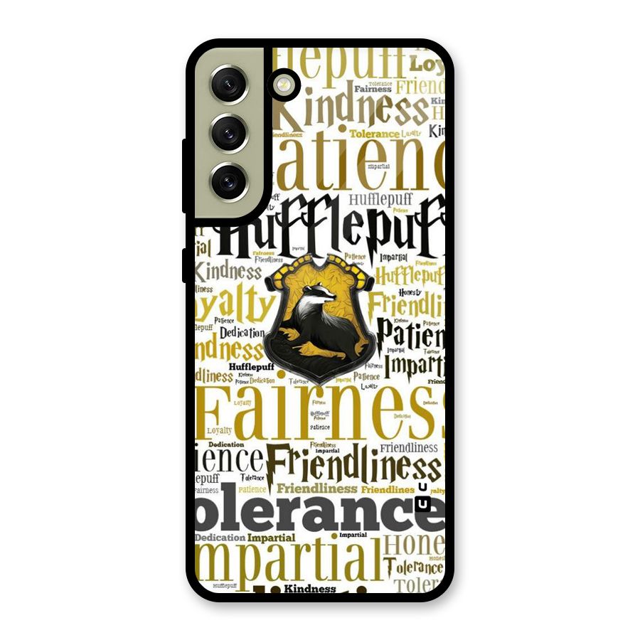 Yellow Fairness Glass Back Case for Galaxy S21 FE 5G