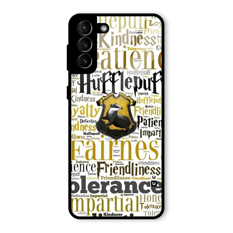 Yellow Fairness Glass Back Case for Galaxy S21 Plus
